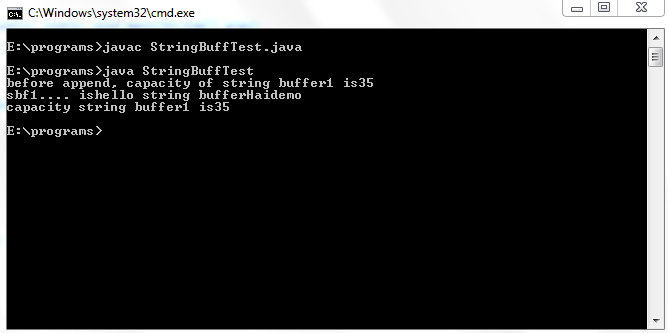 String Buffer in Java image.