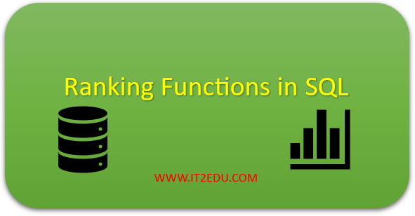 Ranking functions in SQL like Dense, rank, ntile, row_number.