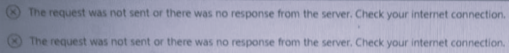 Request was not sent Request was not sent