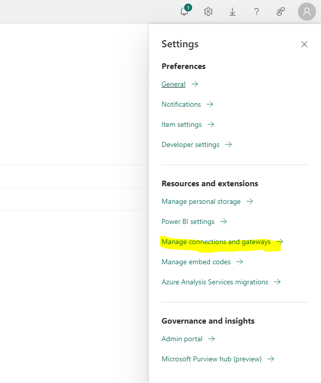 Manage Gateway - Live data refresh in powerbi